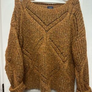 Daytrip Textured Knit Sweater in Rich Tan